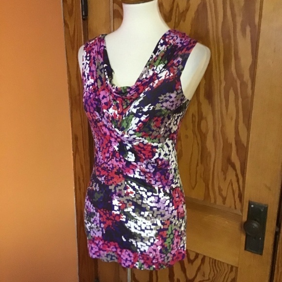 Cabi op art bright plunging tank top - Picture 5 of 9